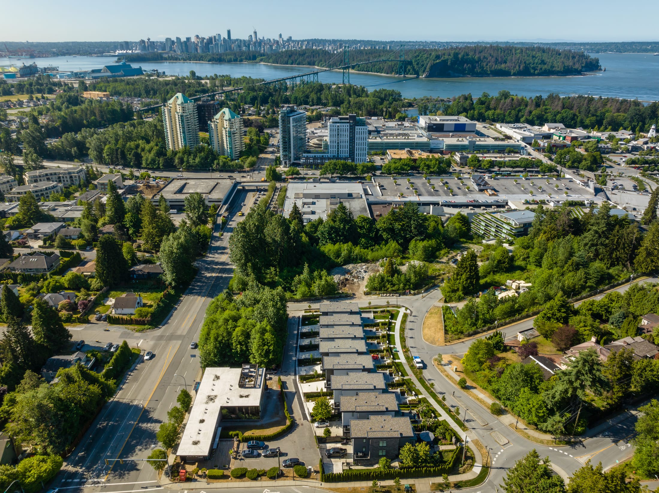 Aerial of Evelyn with downtown Vancouver beyond