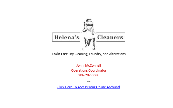 Helena’s Dry Cleaning - Logo